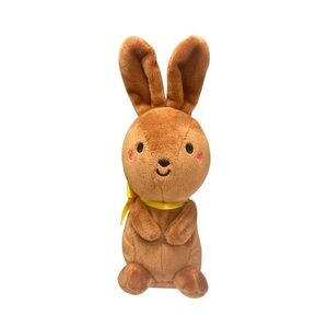 Hallmark Brown Chocolate Bunny 7" Plush Easter Bunny Yellow Bow Stuffed Animal